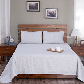 Rustic Clash Classi Essence Grey Printed 3 Pc Bed Cover Set