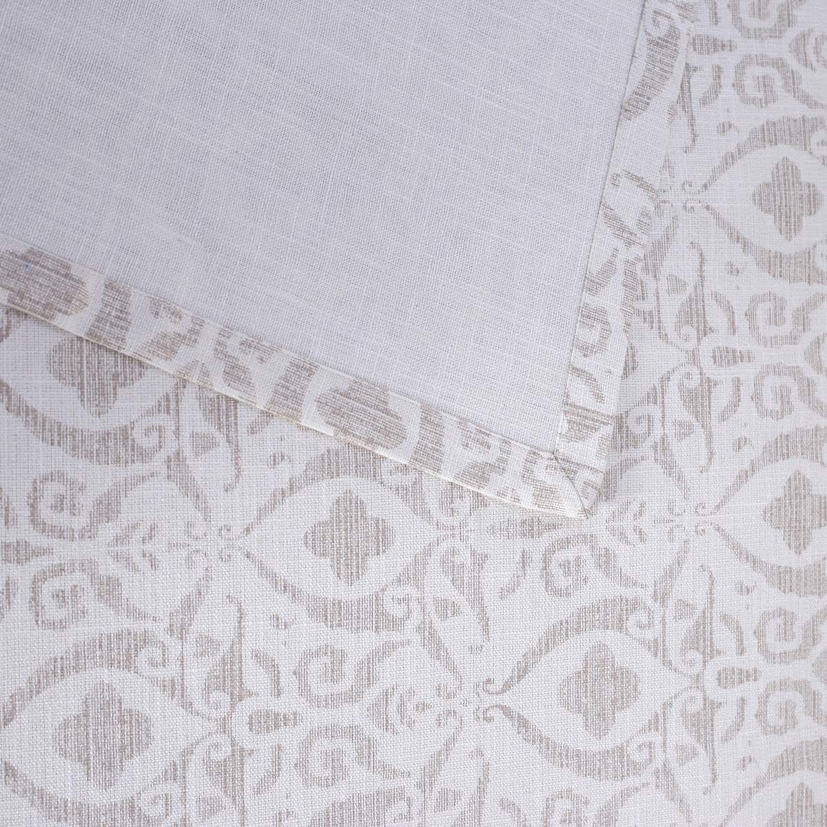 Rustic Clash Senna Neutral Printed 3 Pc Bed Cover Set