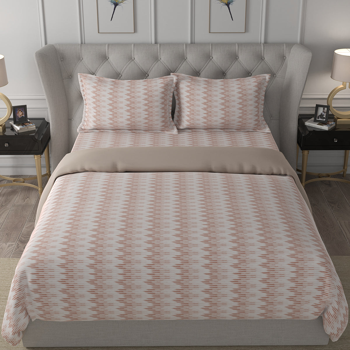 Hermosa Exotic Bouquet Asher Red 4 Pc Quilt/Quilted Bed Cover Set