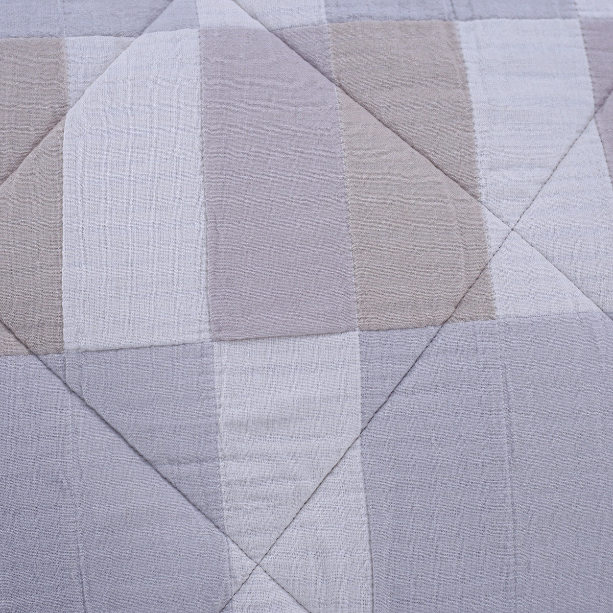 9PC Quilt/Quilted Bed Cover Set Rurban Grandoise Triple Color Neutral