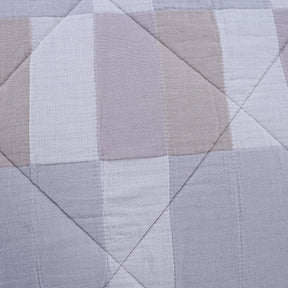 9PC Quilt/Quilted Bed Cover Set Rurban Grandoise Triple Color Neutral