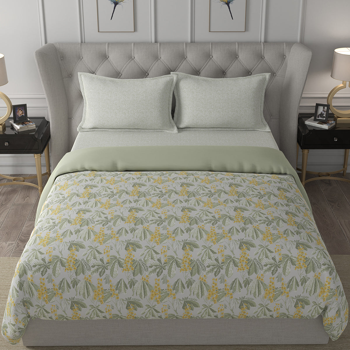 Backyard Patio Farmington Yellow 4 PC Quilt/Quilted Bed Cover Set