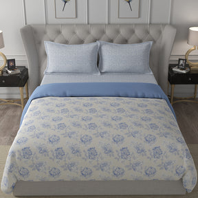 Backyard Patio Silvie Blue 4 PC Quilt/Quilted Bed Cover Set