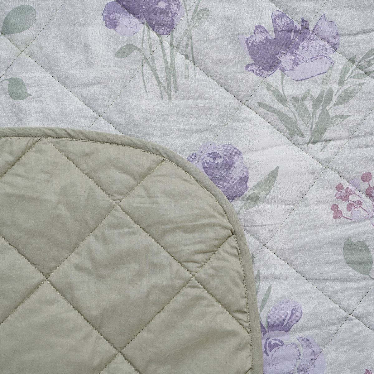Optimist Bloom Soft Rose 4PC Quilt/Quilted Bed Cover Set