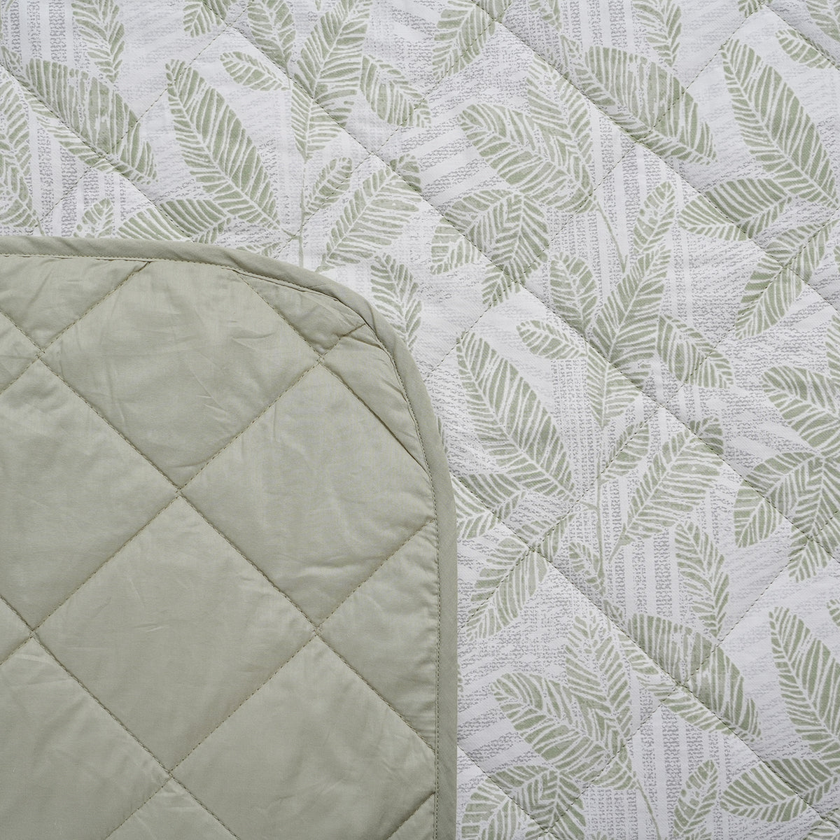 Optimist Bloom Tropical Texture 4PC Quilt/Quilted Bed Cover Set