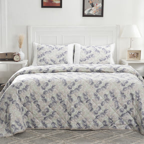 Royal Botanic Floret Blue 4PC Quilt/Quilted Bed Cover Set