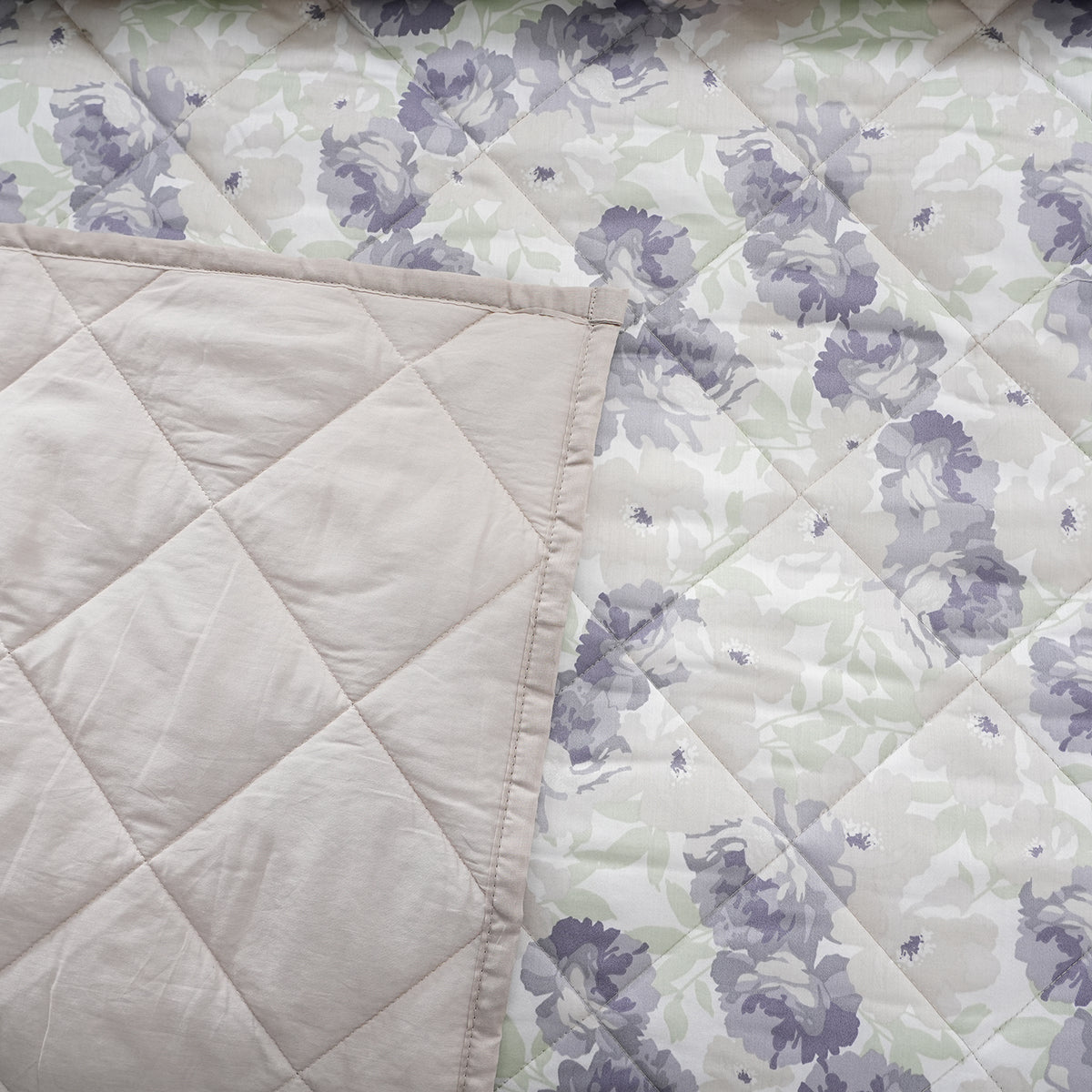 Royal Botanic Floret Blue 4PC Quilt/Quilted Bed Cover Set