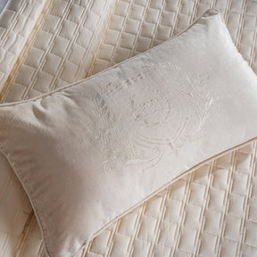 Chester Luxica Cream 11PC Quilt/Quilted Bed Cover Set