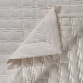 Chester Luxica Cream 11PC Quilt/Quilted Bed Cover Set