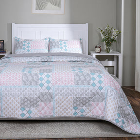 Sensory Bloom Lennon 4 pcs Blue Quilt Set