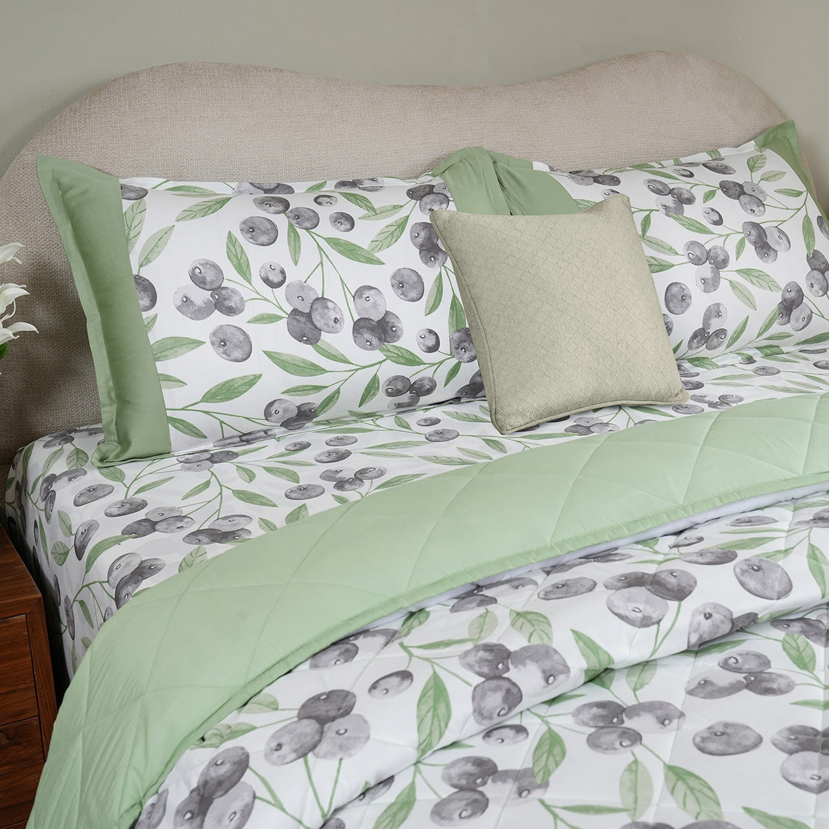 Sensory Bloom Myrtille 4 pcs Green Quilt Set
