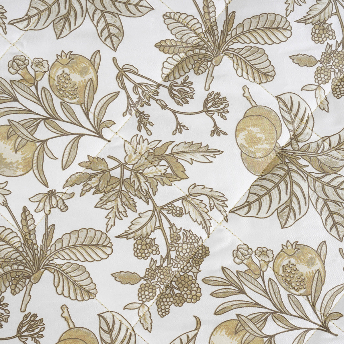 Sensory Bloom Fruity Foliage 4 pcs Mustard Quilt Set