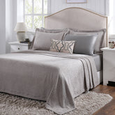 Classical Ornate Acorus Bliss Blend Cotton 8pcs Bed Cover Set Neutral