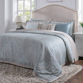 Classical Ornate Baroque Feathering 8pcs Duvet Cover Set Blue