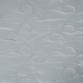 8pcs Quilt/Qulited Bed Cover Set Blue Classical Ornate Twirls & Swirls