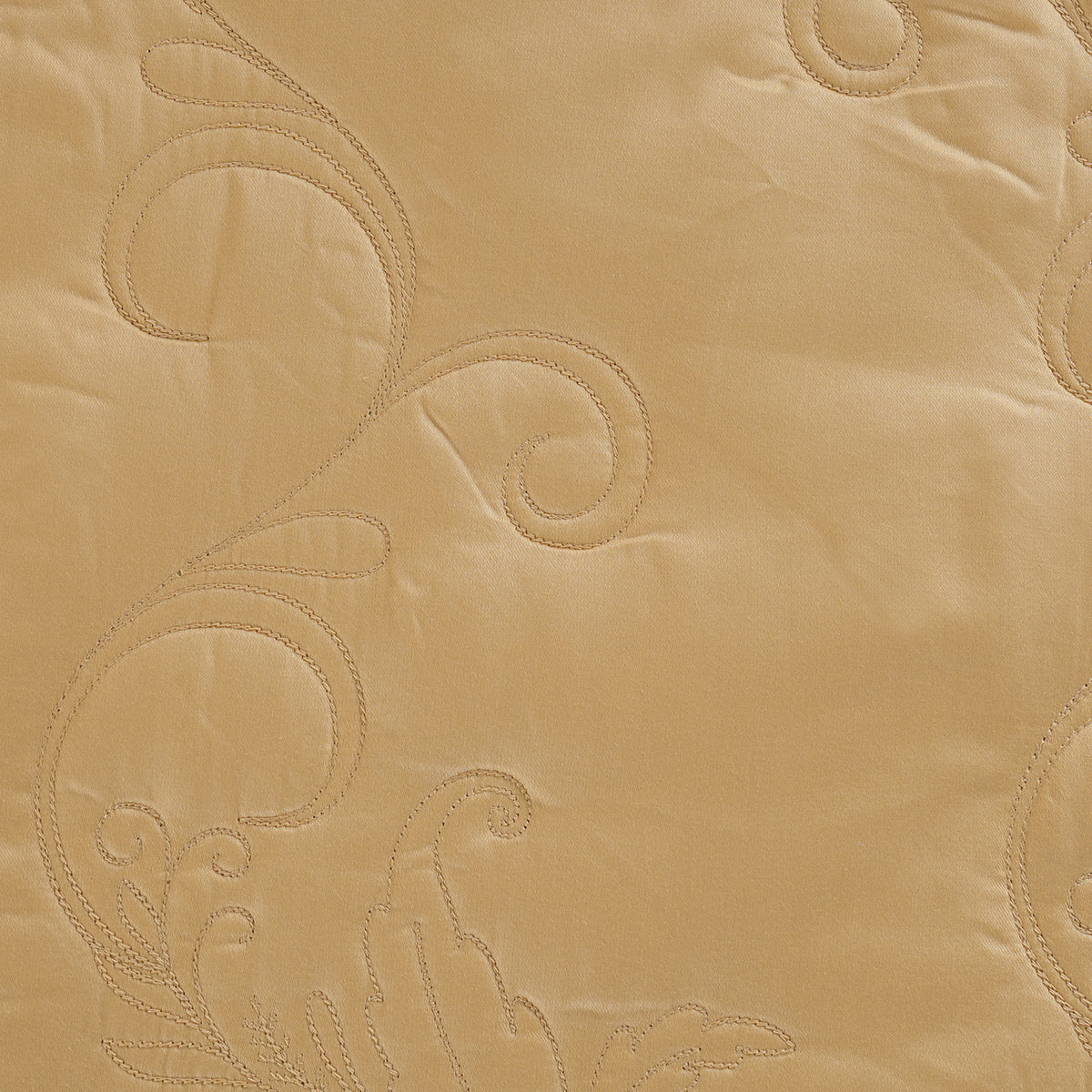 8pcs Quilt/Qulited Bed Cover Set Gold Classical Ornate Twirls & Swirls