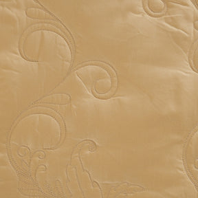 8pcs Quilt/Qulited Bed Cover Set Gold Classical Ornate Twirls & Swirls