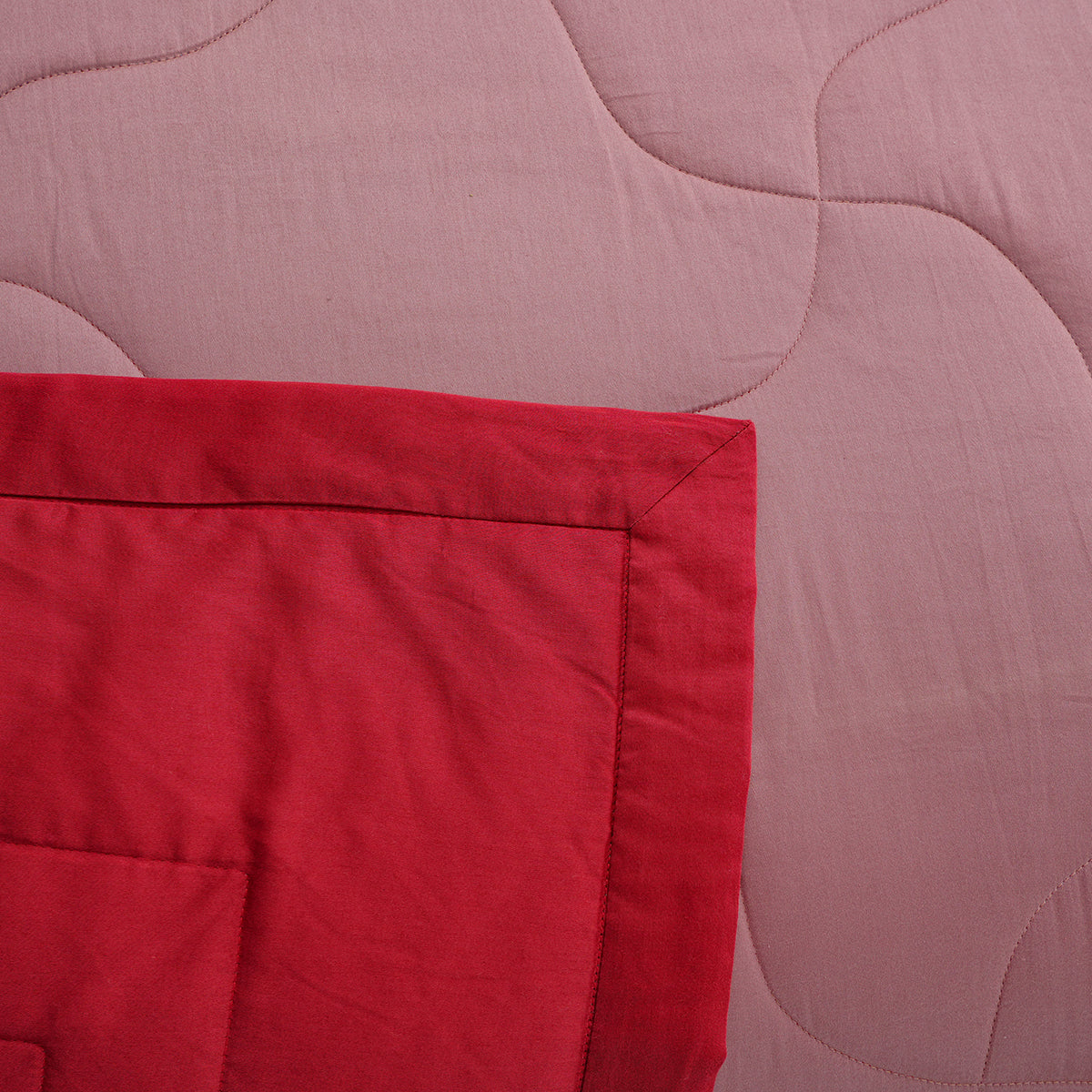 Vincent Reversible Brick Red/Cameo Brown Quilt/Quilted Bed Cover Set
