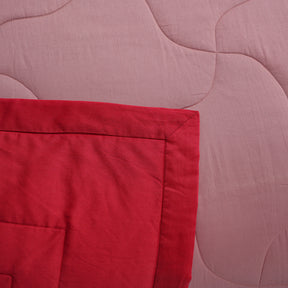 Vincent Reversible Brick Red/Cameo Brown Quilt/Quilted Bed Cover Set