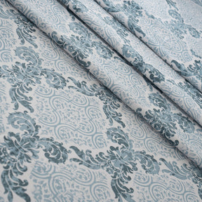 Bedsheet with Pillow Case 100% Cotton Blue Damascene Imperial Grace