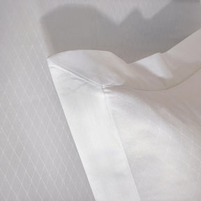 Bedsheet with Pillow Case Fretwork 100% Cotton Jacquard White