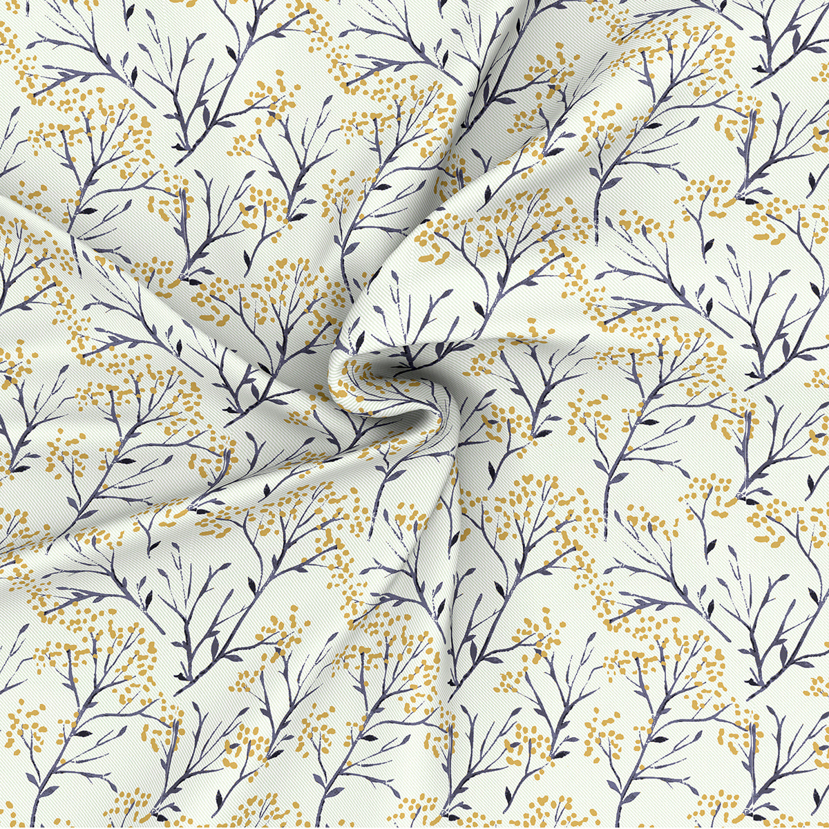 Glam Danica Printed 200 TC 100% Cotton Yellow Bed Sheet