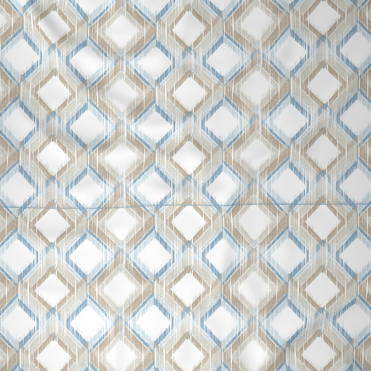 Glam Tribeca Printed 200 TC 100% Cotton Blue Bed Sheet