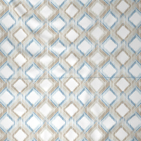 Glam Tribeca Printed 200 TC 100% Cotton Blue Bed Sheet