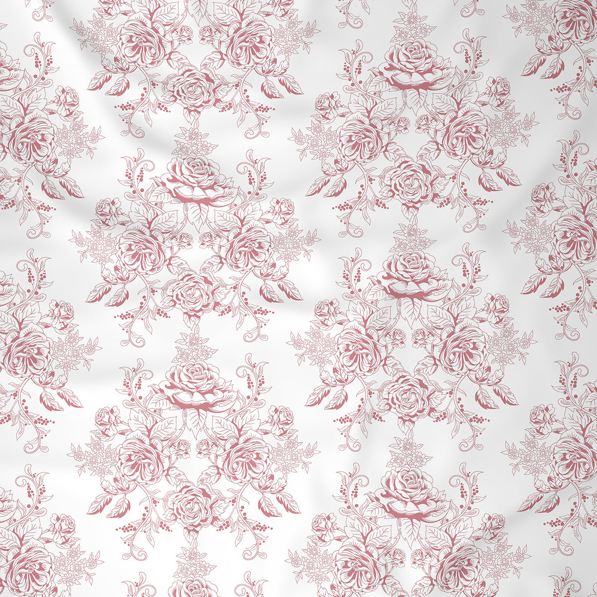 Glam Chelsia Printed 200 TC 100% Cotton Red Bed Sheet