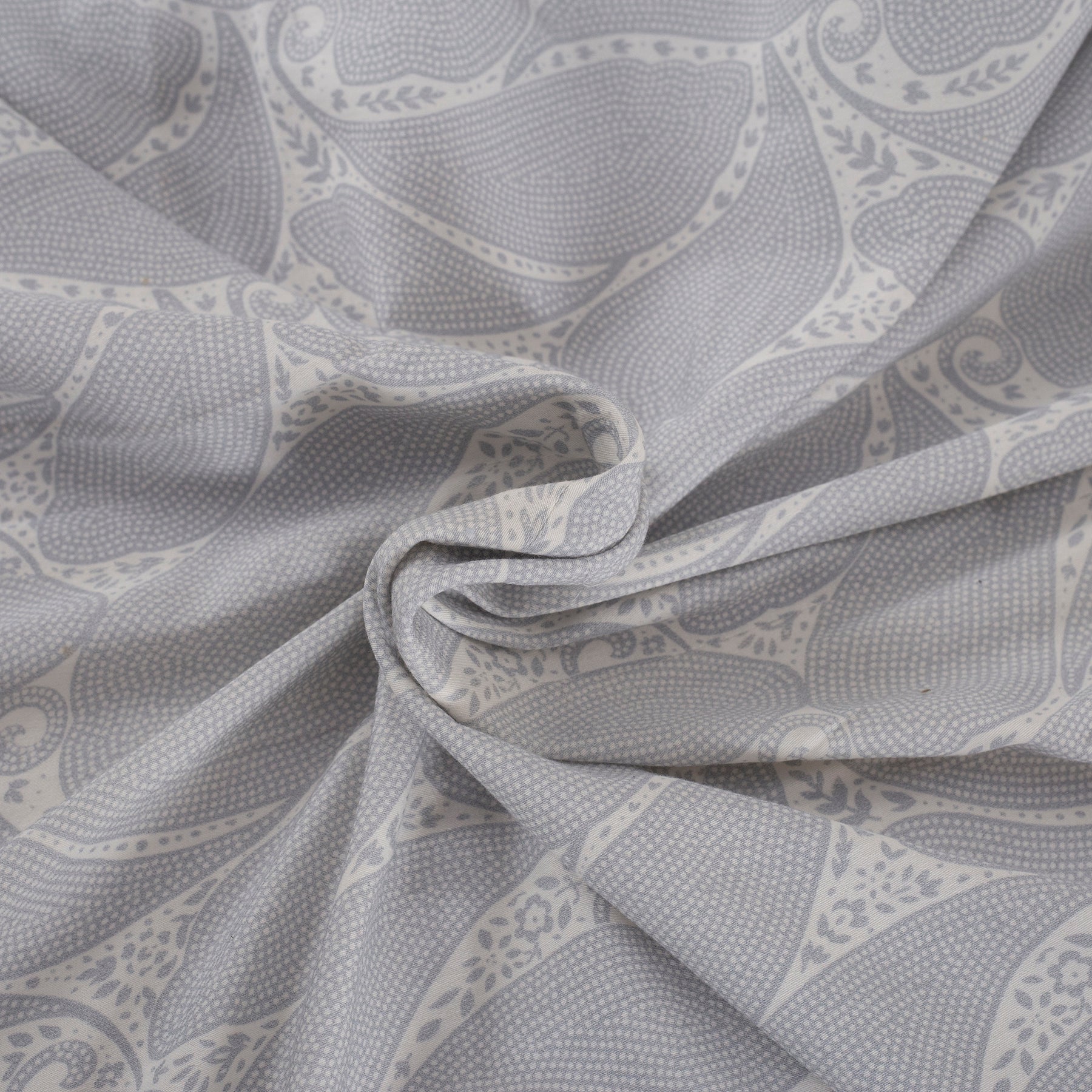 Folklore Transition Paisley Print Printed 100% Cotton Blue Ultra Soft Bed Sheet with Pillow Case