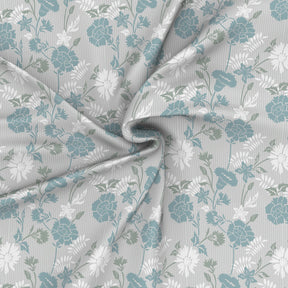 Florescence Briar Blue Bed Sheet With 2 Pillow Covers