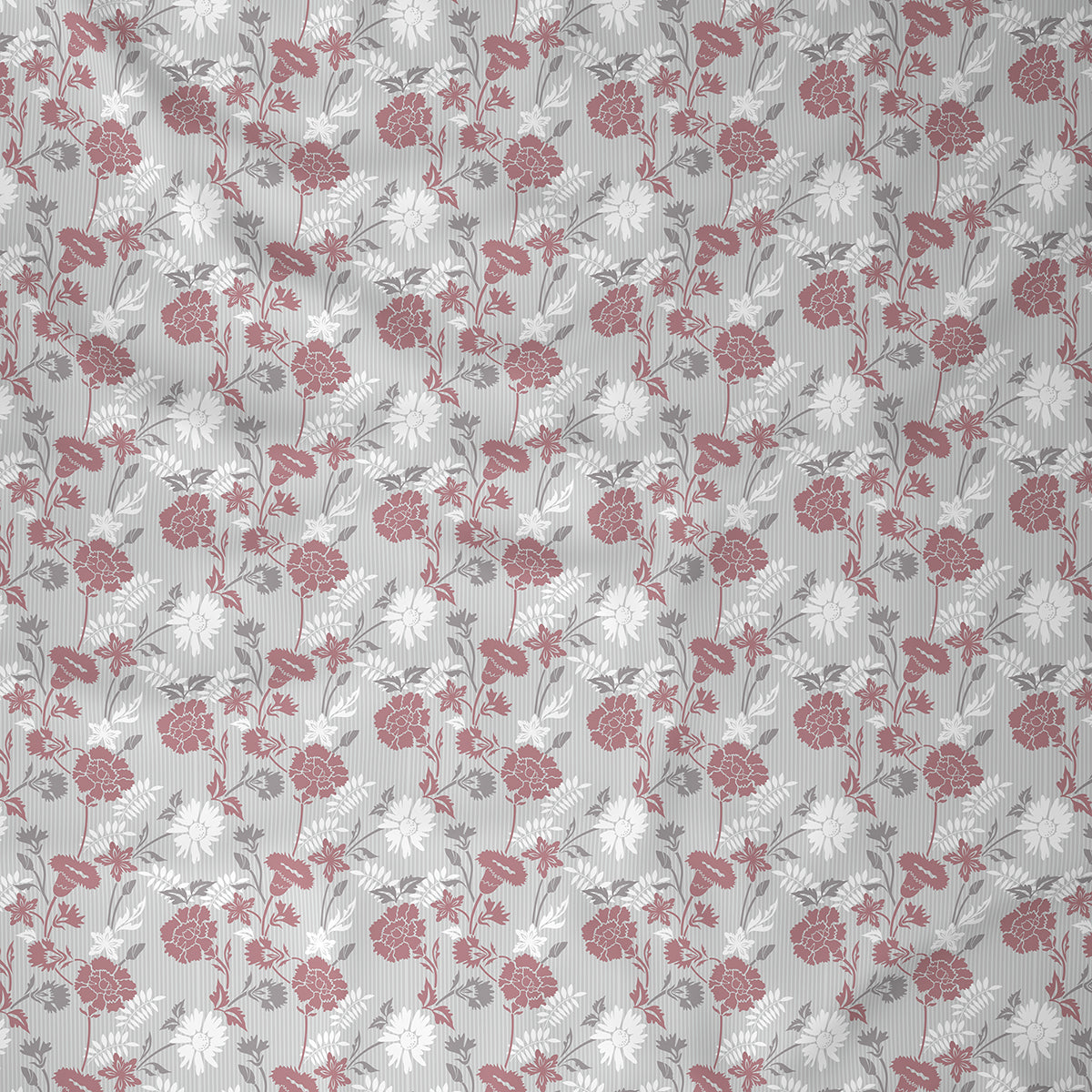 Florescence Briar Red Bed Sheet With 2 Pillow Covers