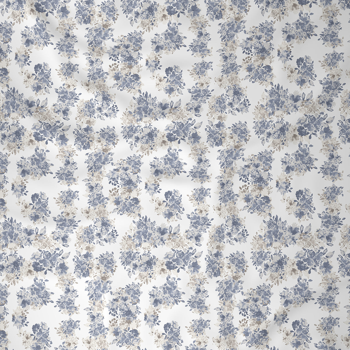 Florescence Aster Blue Bed Sheet With 2 Pillow Covers