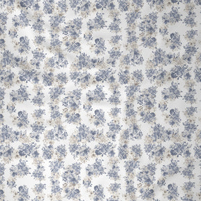 Florescence Aster Blue Bed Sheet With 2 Pillow Covers