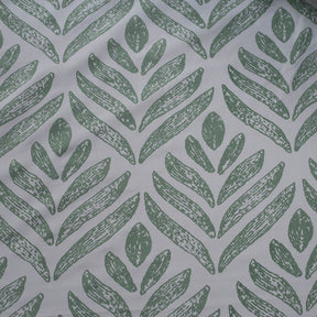 Global Atelier Petal Touch Printed 100% Cotton Green Soft Bed Sheet