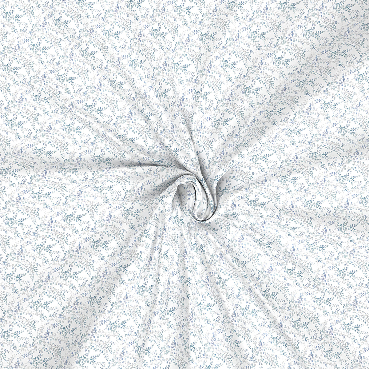 Hermosa Exotic Bouquet Foliage Blue Bed Sheet with Pillow Case