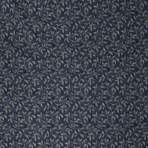 Backyard Patio Rustic Leaf Printed 100%Cotton Blue Bed Sheet with Pillow Covers