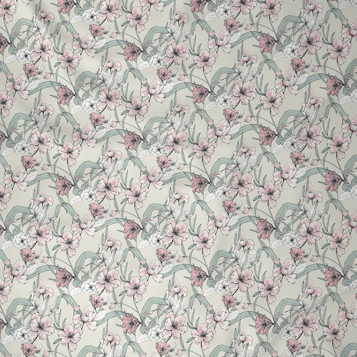 Backyard Patio Valencia Printed 100%Cotton Red Bed Sheet with Pillow Covers