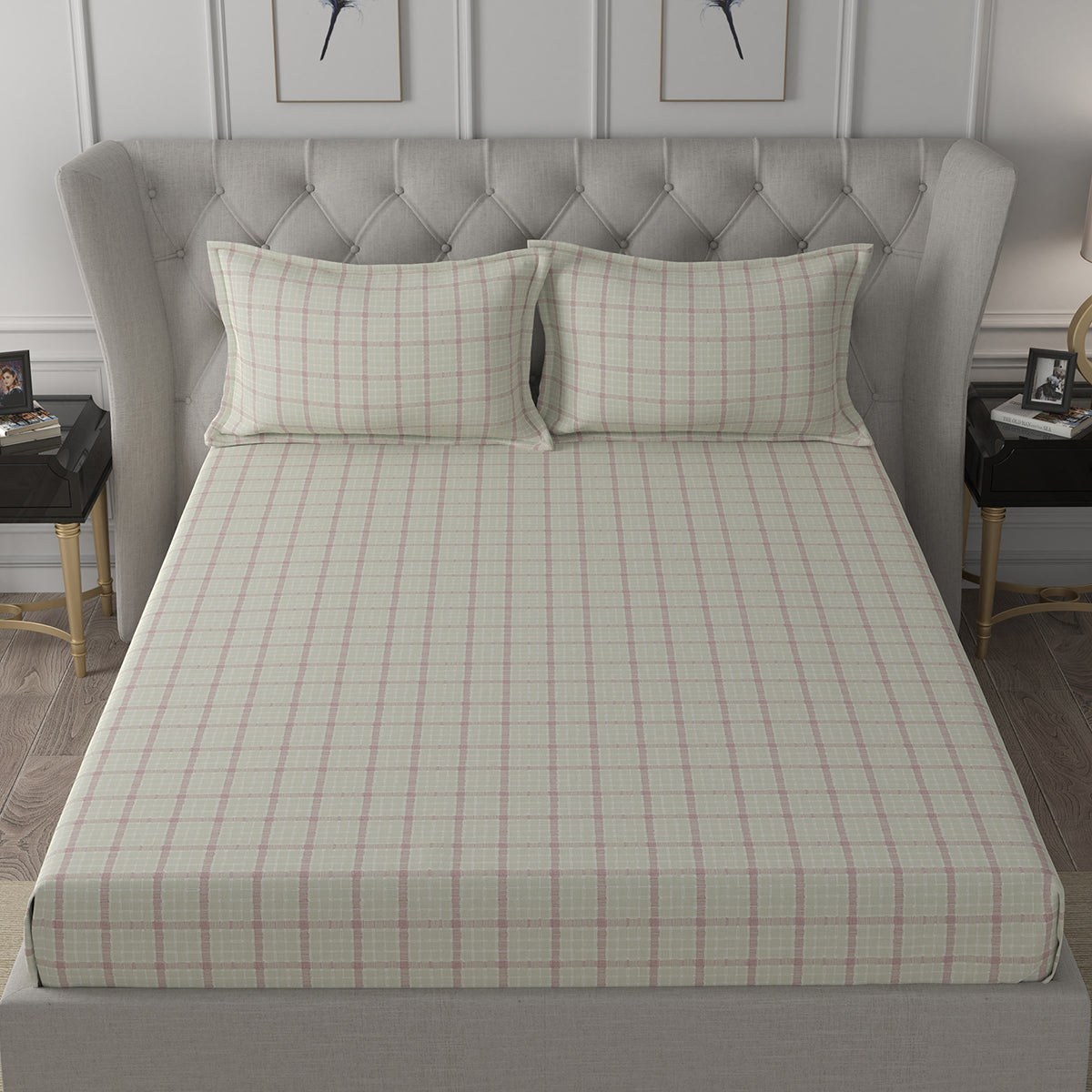 Backyard Patio Adrian Print Red Bed Sheet with Pillow Case