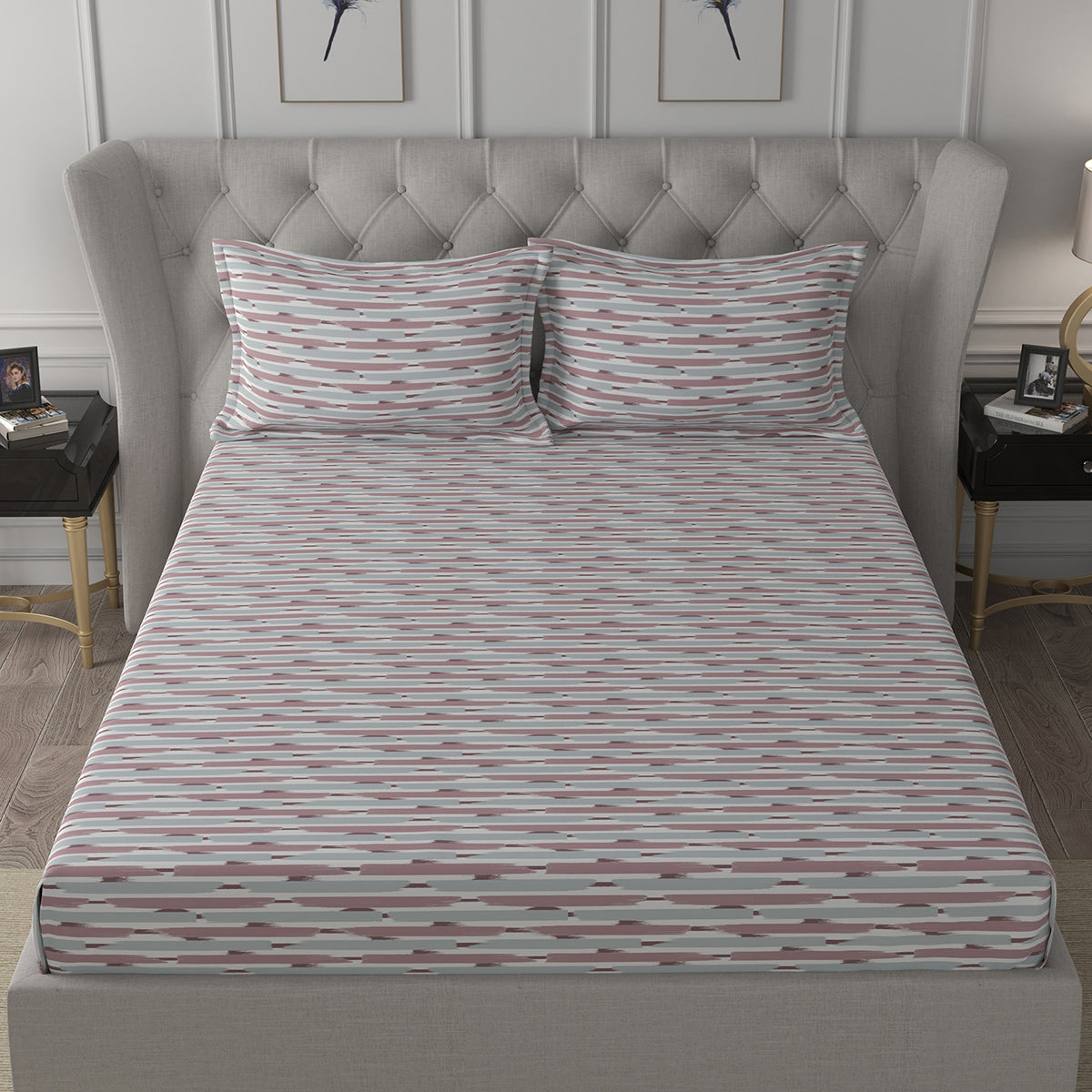Backyard Patio Astra Printed Bed Sheet with Pillow Case
