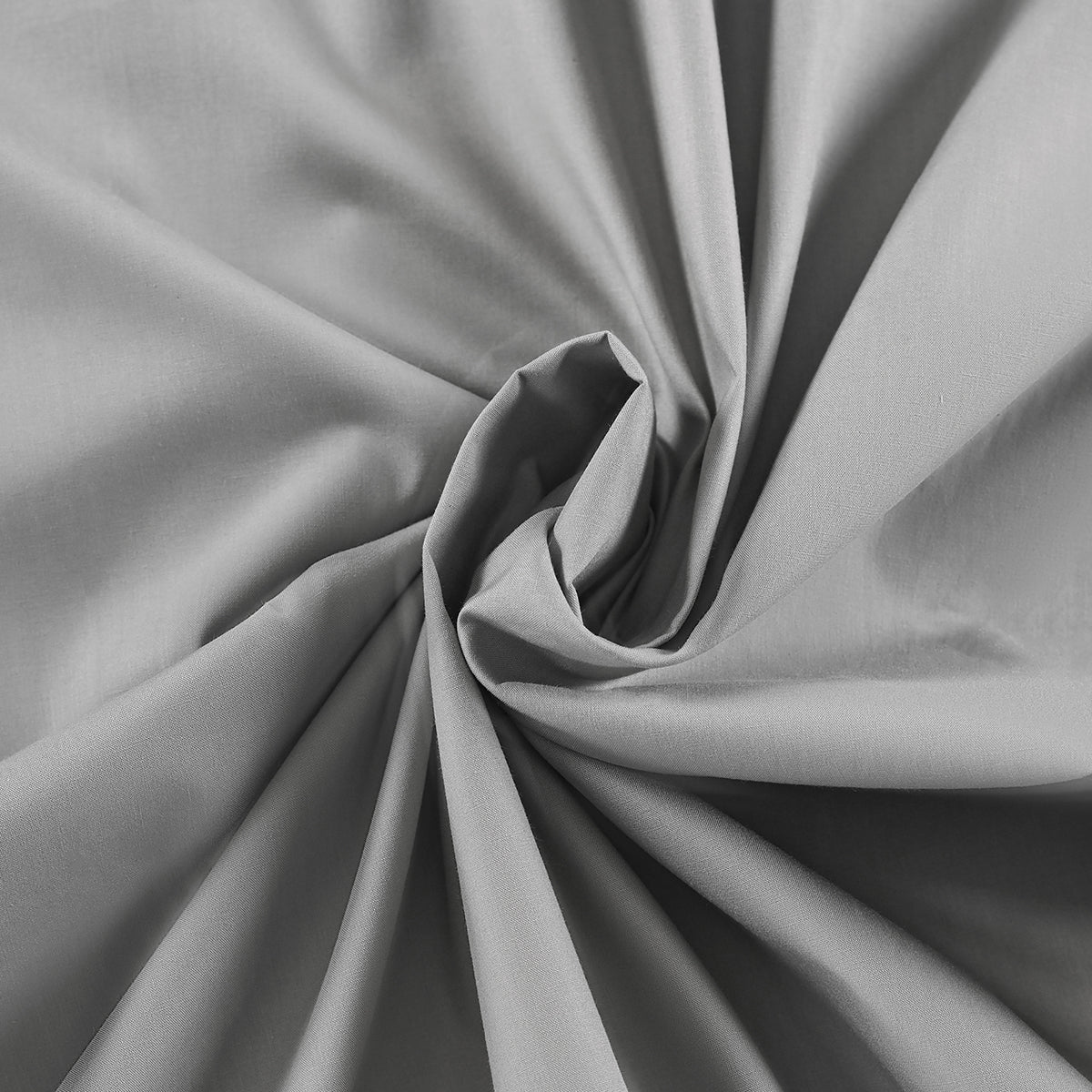 Eden Crisp & Light Weight 100% Cotton Solid Grey Bed Sheet with Pillow Case