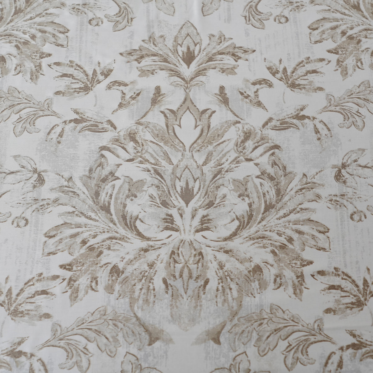Tranquil Essence Napery Classic 100% Cotton Printed Beige Bed Sheet with Pillow Case
