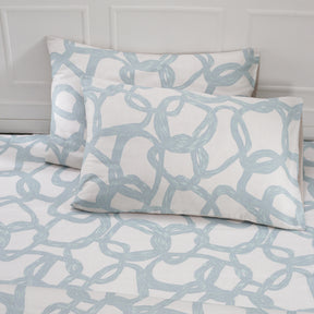 Royal Botanic 200 TC Harriett 100% Cotton Bed Sheet With Pillow Case