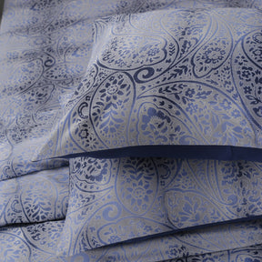 Royal Botanic 200 TC Ombre Bonanza 100% Cotton Bed Sheet With Pillow Case