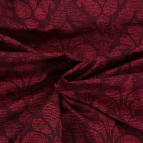 Royal Botanic Diamond Festivity 200 TC Red 100% Cotton Bed Sheet With Pillow Case
