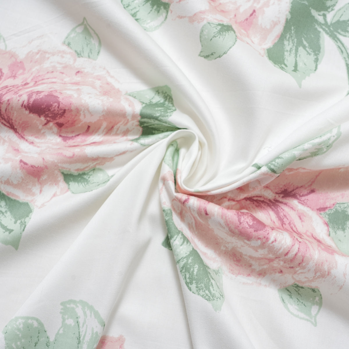 Royal Botanic 200 TC Floral Garden Pink 100% Cotton Bed Sheet With Pillow Case