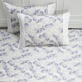Royal Botanic 200TC Floret Blue 100% Cotton Bed Sheet With Pillow Case