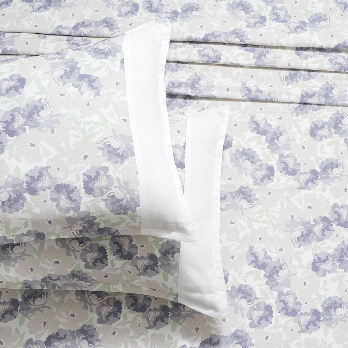 Royal Botanic 200TC Floret Blue 100% Cotton Bed Sheet With Pillow Case