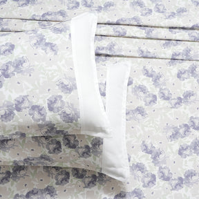 Royal Botanic 200TC Floret Blue 100% Cotton Bed Sheet With Pillow Case