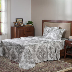 Utopian Regan 400TC Cotton Excessive Extreme Printed King Bedsheet With Pillow Covers